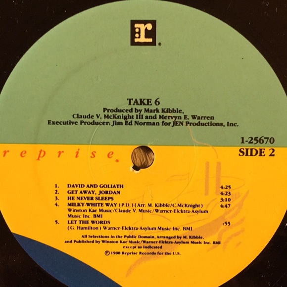 Take 6 - (Self Titled) Debut Vinyl LP - Picture 5 of 5